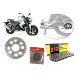 Kit Relação Dafra Next 250 Coroa pinhão Vaz E Did Aço 1045