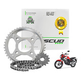 Kit Relação Honda Cg 160 Titan Fan Start Transmissão Scud