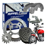 Kit Relação Honda Cg Titan Fan 125 Es Ks 2011 2012 Riffel