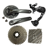 Kit Relação Shimano Altus Pedivela Cassete Corrente 3x9v 27v