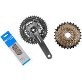 Kit Relação Shimano Tourney Altus Catraca 24v Rosca Mtb