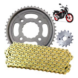 Kit Relacao Titan Fan Start 160 Honda Cg 160 Dourada Gold
