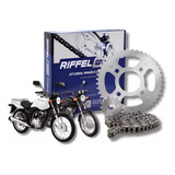 Kit Relação Tração Honda Cg Fan 125 Ks 2012 Original Riffel