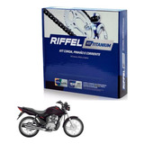 Kit Relação Tração Honda Cg Fan 125 Ks 2012 Original Riffel