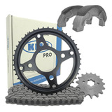 Kit Relação Tração Kmc Pro Cg150 Lona Sapata Freio