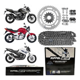 Kit Relação Transmissão Fazer250 05 17 Com Retentor Riffel