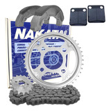 Kit Relação Transmissão Titan150 Pastilha 00 08 lona Freio