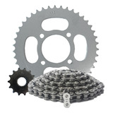 Kit Relação Yes Intruder 125 Vaz Coroa 43 Pinhão 14 Aço 1045