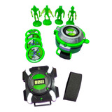 Kit Relógio Ben 10 Omnitrix Lançador De Discos Promoção 