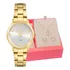 Kit Relógio Condor Feminino Luxo Golden + Colar E Brincos