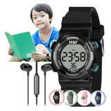 Kit Relógio De Pulso X-watch Esportivo Digital Xkppd + Fone Cor Xkppd108 - Preto