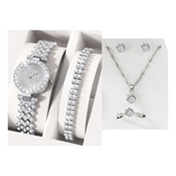 Kit Relogio Feminino Brilhos