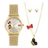 Kit Relógio Feminino Disney Minnie Condor -co2035ngr/ki4k