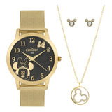 Kit Relogio Feminino Disney