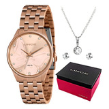 Kit Relogio Feminino Lince
