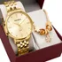 Kit Relógio Feminino Mondaine Dourado Luxo Com Pulseira 32598lpmkde1k2