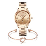Kit Relogio Feminino Rose