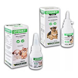 Kit Remédio Otovet Limp Tratamento Limpeza Cães E Gatos