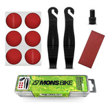 Kit Remendo Bike Sem Cola Reparo Pneu Mtb Speed Espátulas