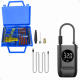 Kit Remendo Maleta Reparo Calibrador Compressor Pneu Digit