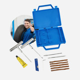 Kit Remendo Metal Reparo Macarrão Pneu Carro Moto Com Maleta