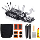 Kit Remendo Pneu Bike Reparo Manutenção Bicicleta Com Chave