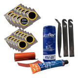 Kit Remendo Reparo Câmara Ar Bike 20 Remendos Espatulas
