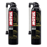 Kit Reparador Pneu Furado Motul P3 Tyre Repair Vacina 2 Unid