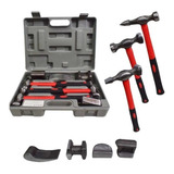 Kit Reparo Automotivo Chapeador 7 Peças Martelo E Tasso