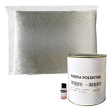 Kit Reparo Caixa D Água Fibra De Vidro 1 40x20 Resina 1kg