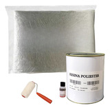 Kit Reparo Manta Fibra De Vidro 3 33m C Resina 1kg Rolo