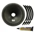 Kit Reparo Midbass Hurricane 6 Polegada 500wrms Mb600 4 Ohms Cor Preto