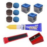 Kit Reparo P Solas De Tacos Sinuca Ajustador Apontador