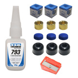 Kit Reparo Para Taco Com Sola Em Couro Snooker