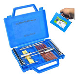 Kit Reparo Pneu Metal Remendo Maleta Carro Moto 10 Macarrão