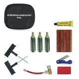 Kit Reparo Pneu Moto Com 3 Cápsulas Co2 Bering Viagem Moto