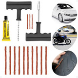 Kit Reparo Pneu Remendo Profissional Carro Moto 13 Macarrão