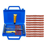 Kit Reparo Pneu Sem Câmara Maleta 15 Remendos Moto E Carro