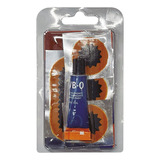 Kit Reparo Remendo A Frio Cola Lixa Pneu Camara Bike