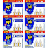 Kit Repelente Elétrico Raid C 12 Refis De 33ml 45 Noites 