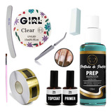 Kit Reposição Alongamento De Unhas Gel Molde Adesivo Lixa