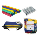 Kit Reposição De Acessórios Cama Elástica 4 27 Metros 4pés Cor Colorido Cor Da Lona De Salto Multicolor Cor Da Proteção De Molas Multicolor