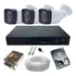 Kit Residencial Comercial 3 Câmeras Vigilância Hd 720p + Dvr