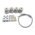 Kit Resistencia 110v + 1 Conector Sindal + 4 Isolador Porcelana + 5 Parafusos Para Chocadeira / Estufa / Criadeira