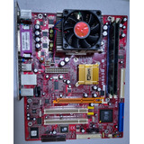  Kit Retro Placa Mãe Amd K7 Sempron 2000+ Ecs M863 Sis741gx