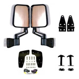 Kit Retrovisor Dobradiça prendedor Capo Preto Jeep Willys
