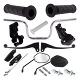 Kit Retrovisor Manopla Manete Guidão Cg 125 Fan 2009 A 2015