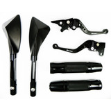 Kit Retrovisor Tomok Manete Manopla Peso Fazer 250 Xtz