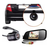 Kit Retrovisor Visor Espelho Tela Lcd Câmera De Ré Carro