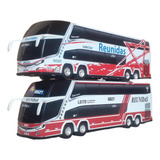 Kit Reunidas Miniatura Ônibus 2 Andares